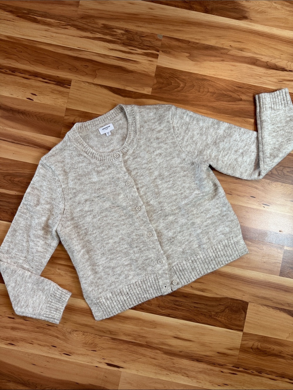 Cozy Neutral Button-Front Women's Sweater Cardigan